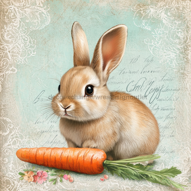 Easter Rabbit Sign, DCO-13273, Sign For Wreath, 10x10